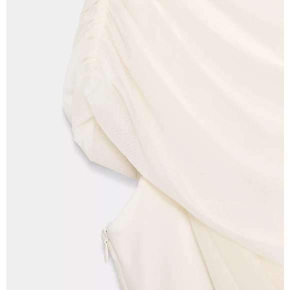 Zara NWT short dress with combination cape white 4772/232 - Picture 4 of 13